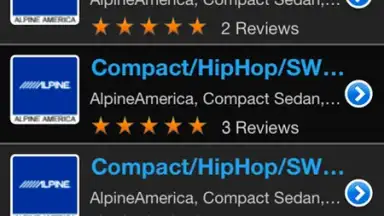 Screenshot von Alpine TuneIt App 2