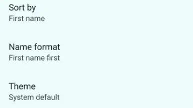 Screenshot von Google Contacts 7