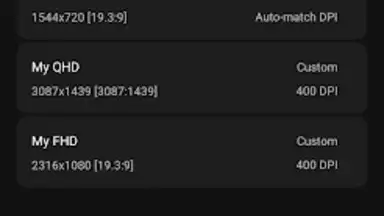 Screenshot von Pixels: Resolution+DPI Changer 3