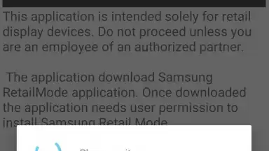 Screenshot von Samsung Retail Mode 2