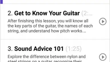 Screenshot von Fender Play 4