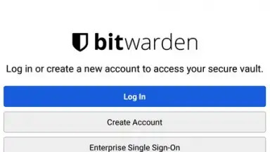 Screenshot von Bitwarden 7