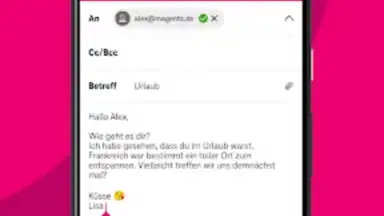 Screenshot von Telekom Mail 3