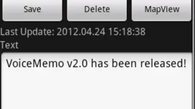 Screenshot von VoiceMemo 2