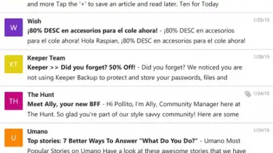 Screenshot von Microsoft Outlook 5