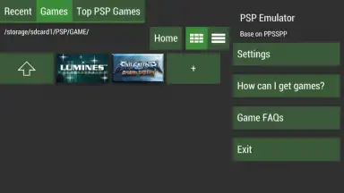 Screenshot von UltraPSP 9