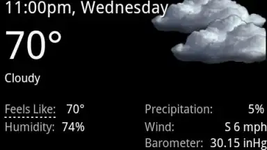 Screenshot von Palmary Weather 5