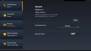 Screenshot von Norton Mobile Security 3