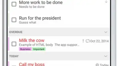 Screenshot von Tasks & Notes 4