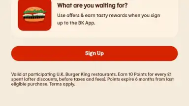 Screenshot von Burger King App: Food & Drink 2