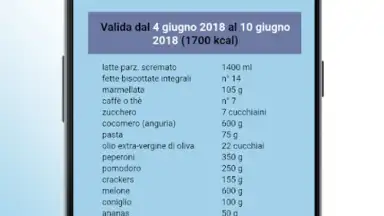 Screenshot von La tua dieta personalizzata 1
