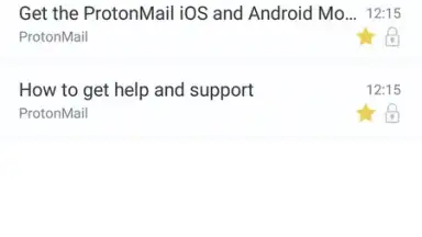 Screenshot von Proton Mail 4