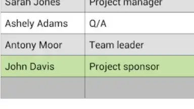Screenshot von MobiDB Project Management 10