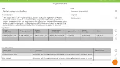 Screenshot von MobiDB Project Management 17