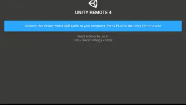 Screenshot von Unity Remote 4 4