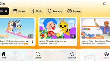 Screenshot von YouTube Kids 4