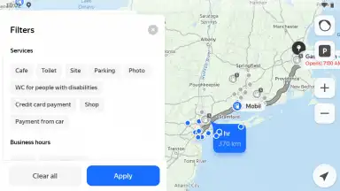 Screenshot von Yandex Maps 4