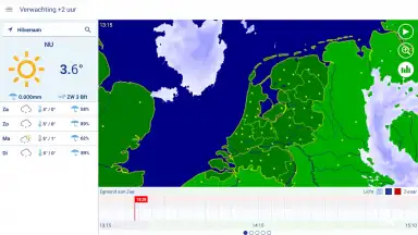 Screenshot von Buienradar 18