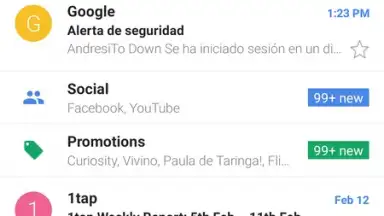 Screenshot von Gmail GO 7