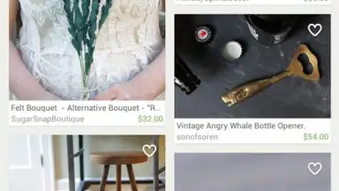 Screenshot von Etsy 2