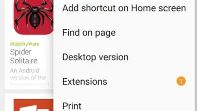 Screenshot von Samsung Internet Beta 4