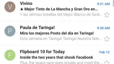 Screenshot von Gmail GO 4