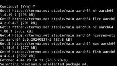 Screenshot von Termux 2