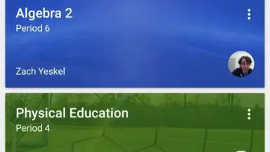 Screenshot von Google Classroom 9