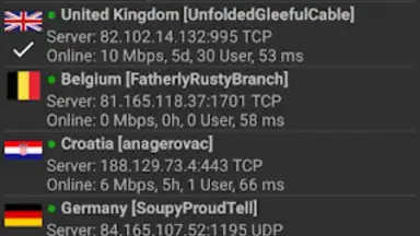 Screenshot von VPN Servers 2