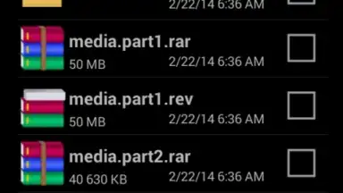 Screenshot von RAR 15