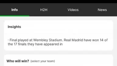 Screenshot von Betway Scores 9