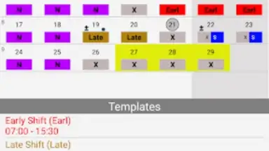 Screenshot von Roster-Calendar 3